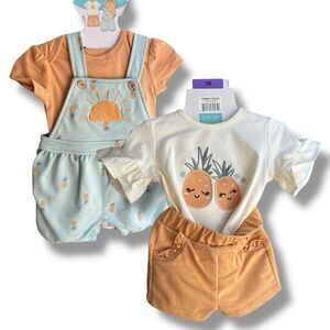 Baby Girl 2 Piece Summer Outfit Set Size 3M Cute Matching Clothes Twins